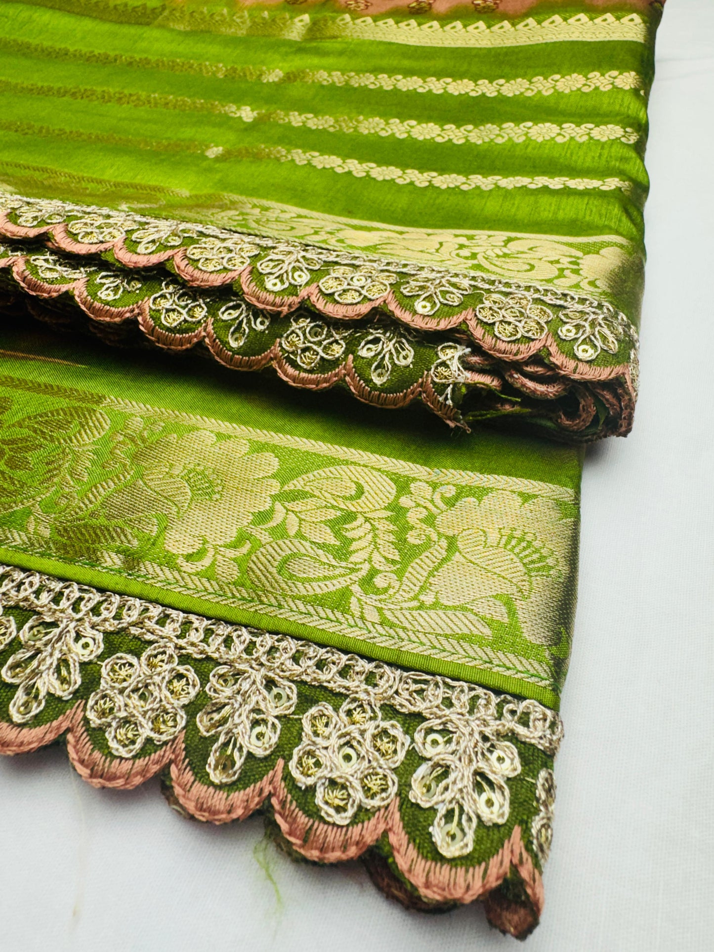 Tussar silk saree with Banaras border