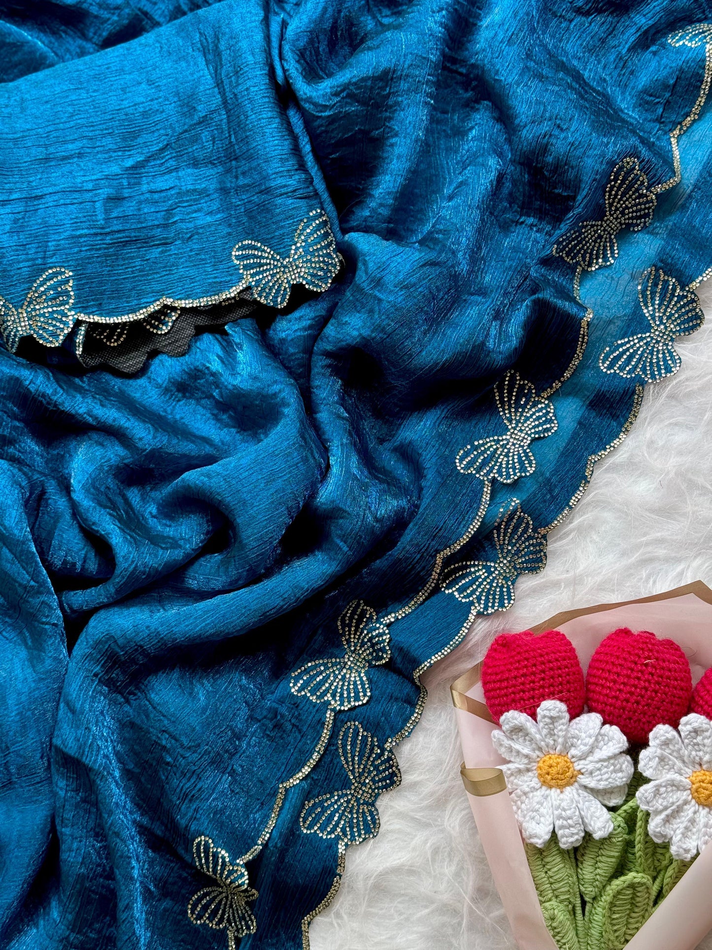 Fendy crush butterfly sarees