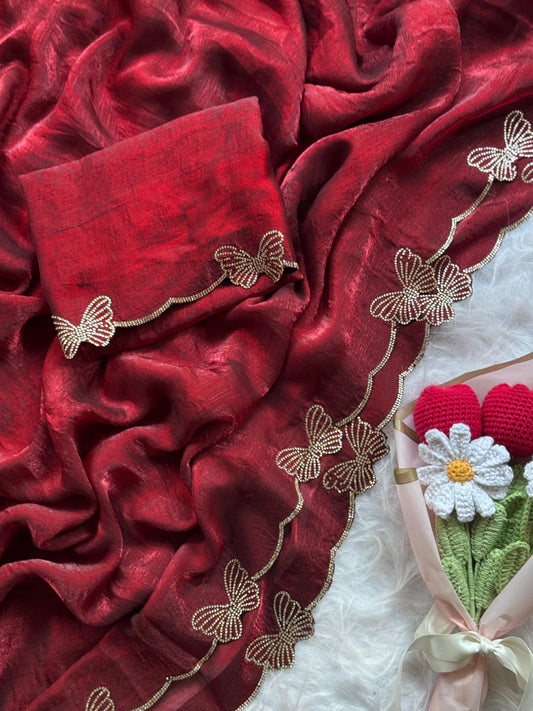 Fendy crush butterfly sarees