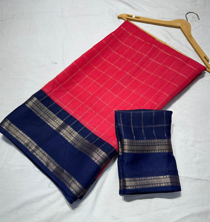 Mysore silk checks pattern