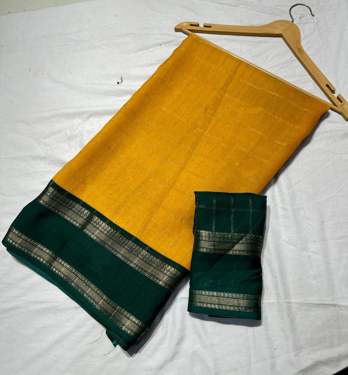 Mysore silk checks pattern