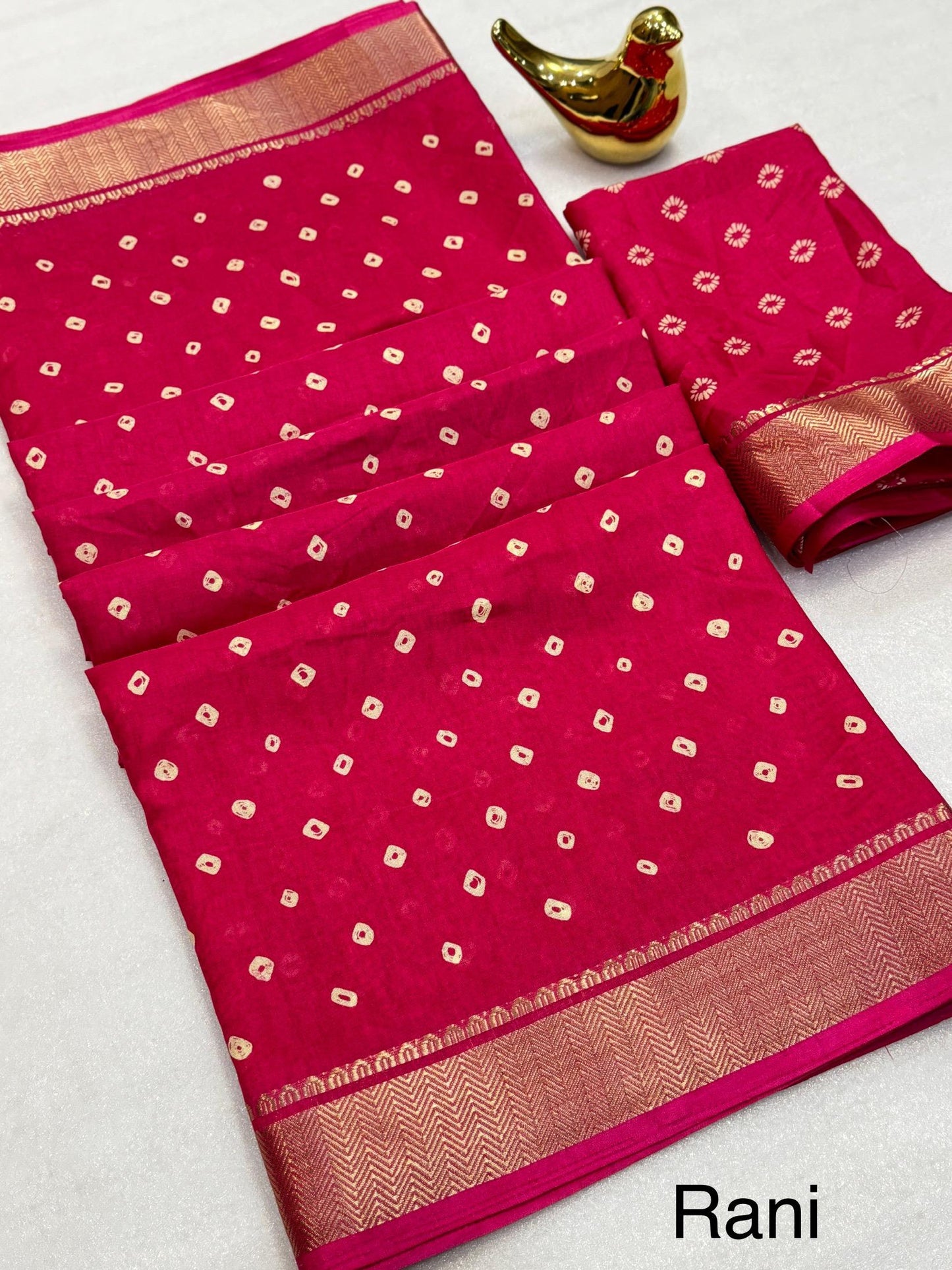 Dola silk with Bandini pattern sarees