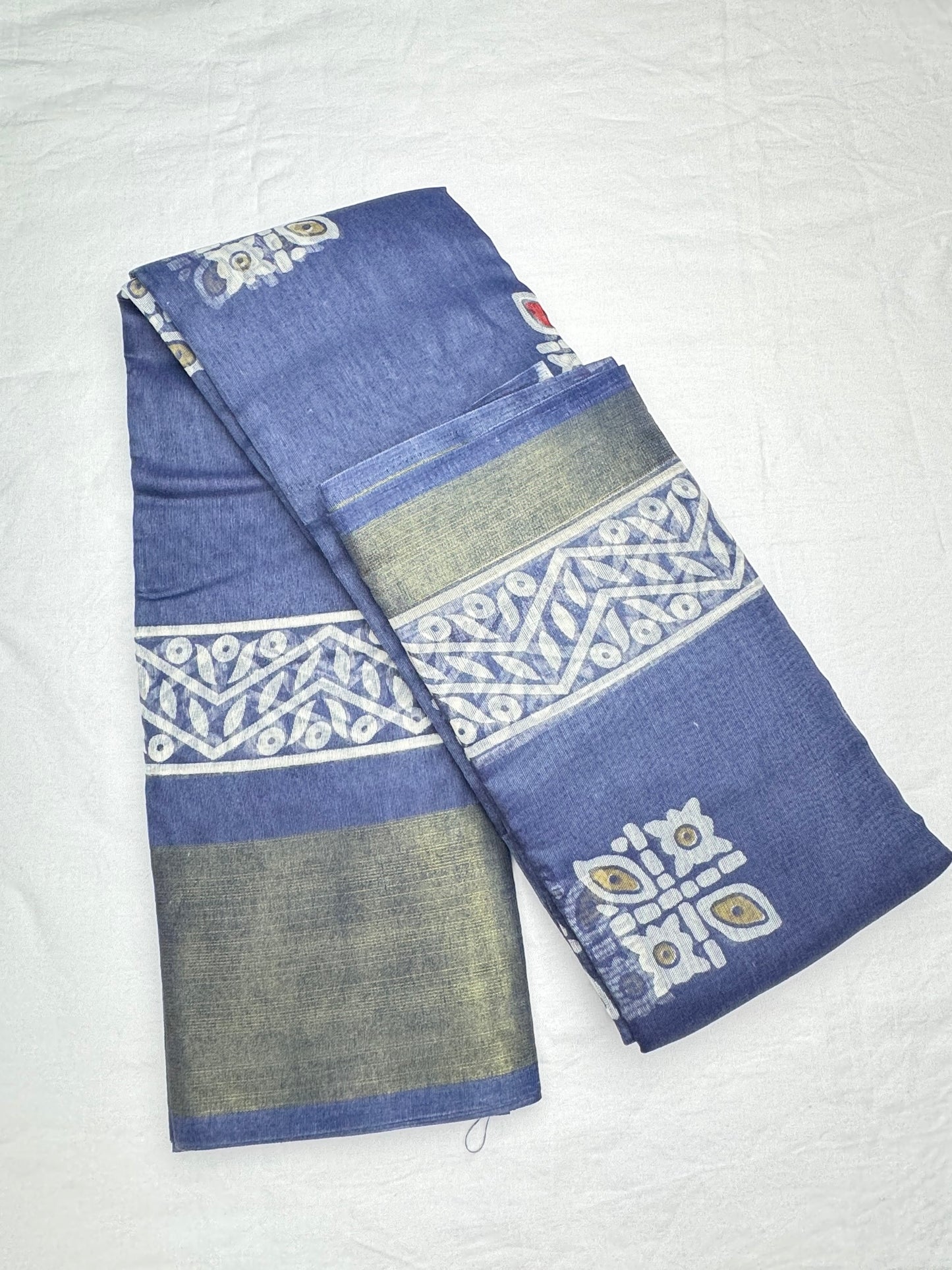 Jaipur Lenin blue colour saree