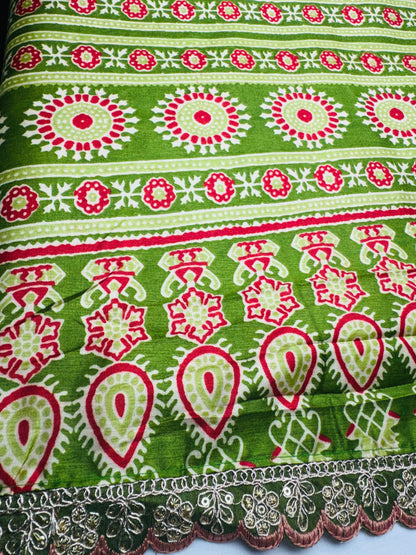 Tussar silk saree with Banaras border