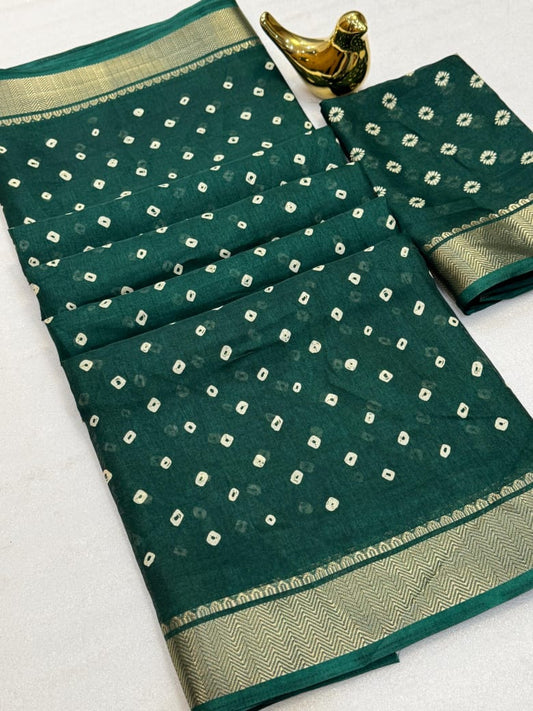 Dola silk with Bandini pattern sarees