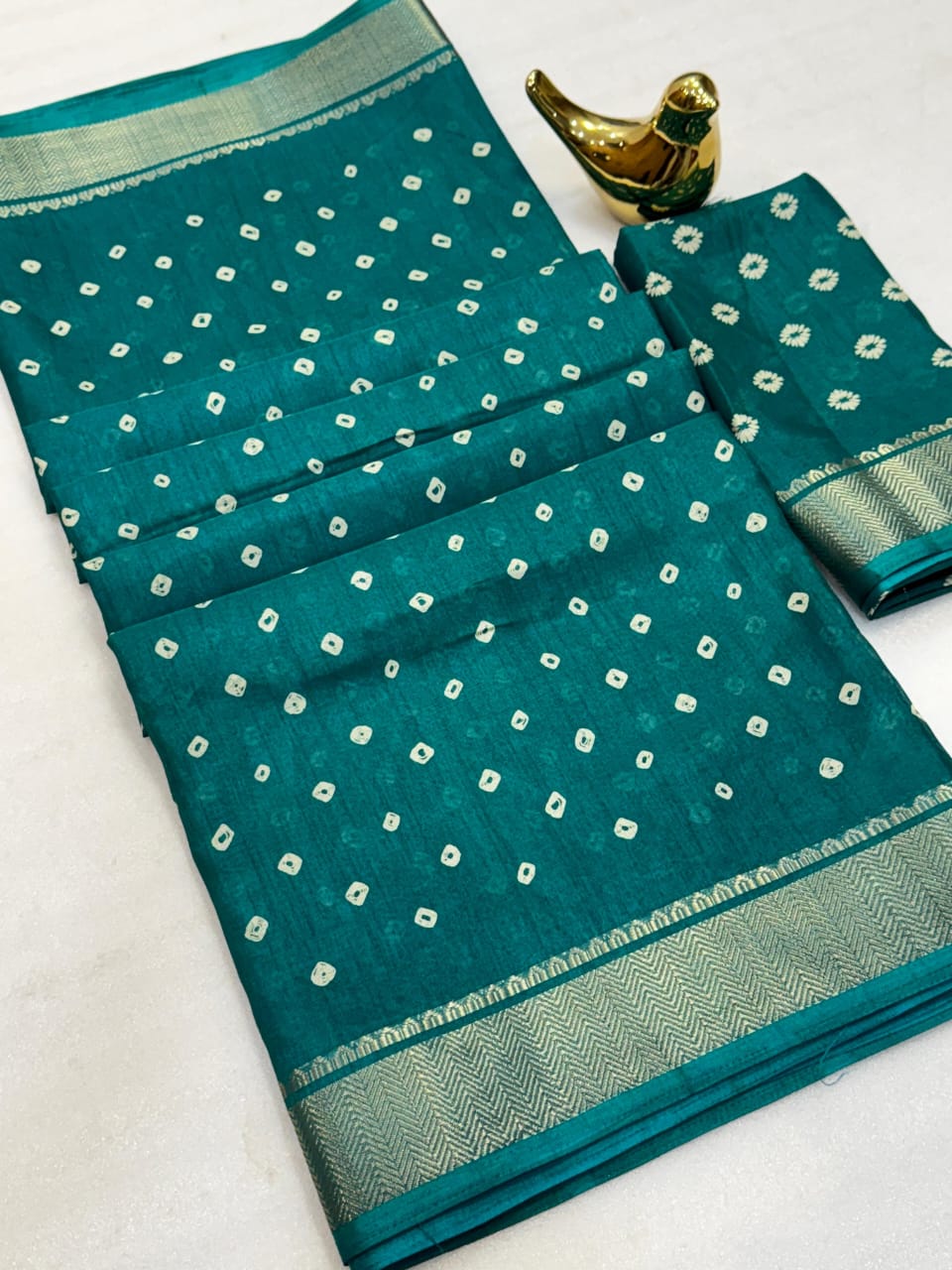 Dola silk with Bandini pattern sarees