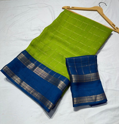 Mysore silk checks pattern